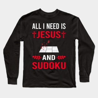 I Need Jesus And Sudoku Long Sleeve T-Shirt